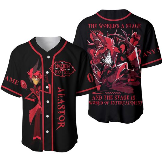 Discover Personalized Hazbin Hotel Alastor Baseball Jersey