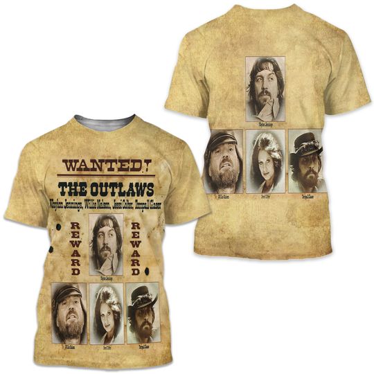 Discover The Outlaws Waylon 3D Print Shirt