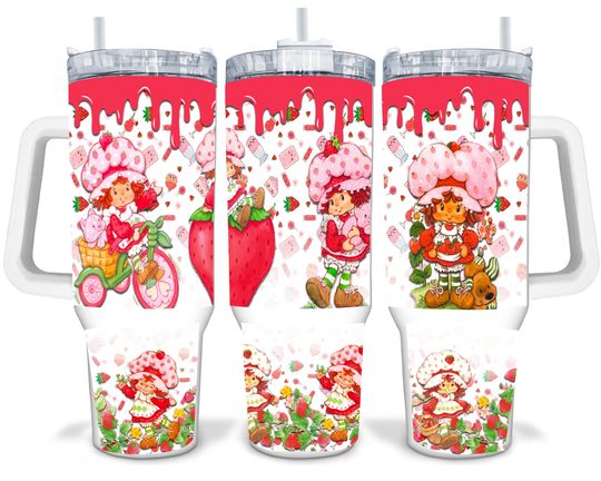 Discover Strawberry Cartoon 40oz Tumbler