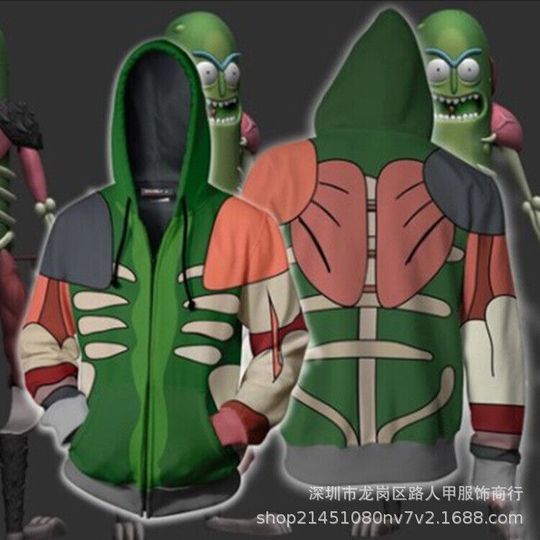 Discover Rick and Rickandmorty Hoodie, Cartoon Custome 3D Zip Hoodie