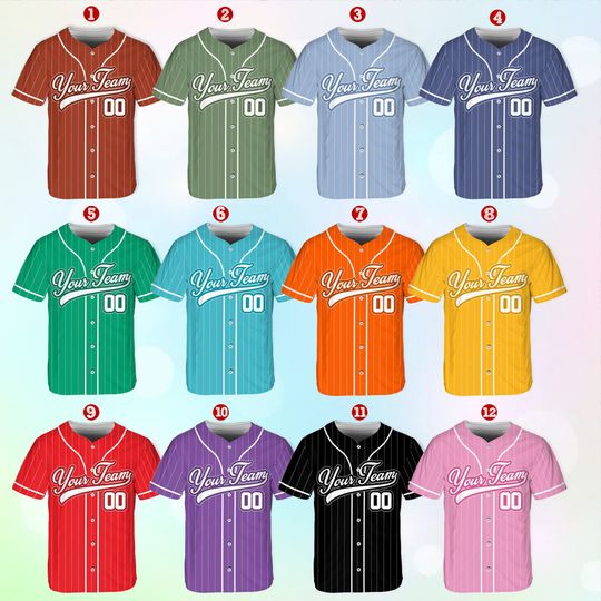 Discover Personalized Team Name And Number Baseball Jersey