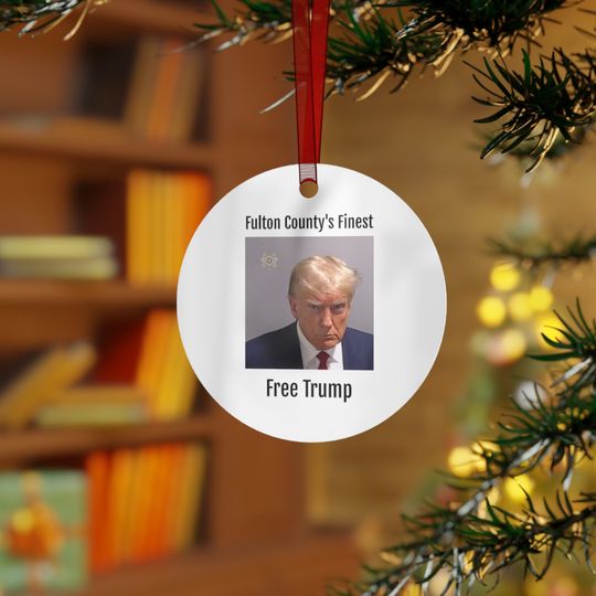 Discover Trump Mugshot Metal Ornaments