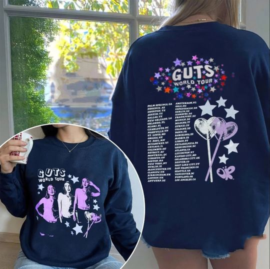 Discover Olivia Rodrigo Guts World Tour Sweatshirt - Vintage Olivia Guts Concert Sweatshirt