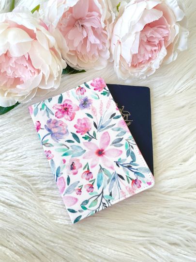Discover Dainty Watercolour Floral Passport Covers, Travel Gifts