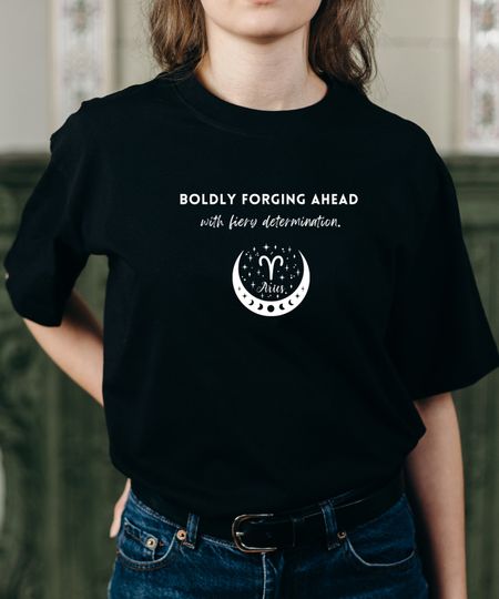 Discover Aries Zodiac Gothic T-Shirt
