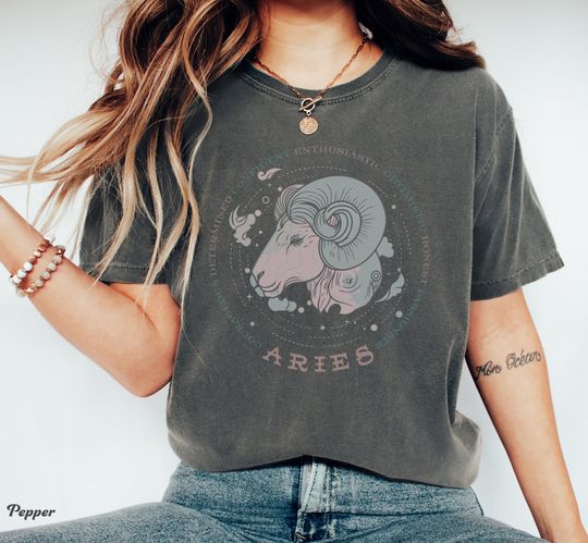 Discover Aries Zodiac Horoscope Astrology T-Shirt