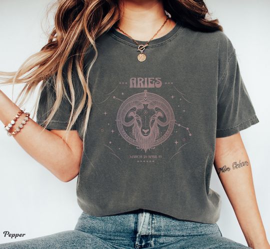 Discover Aries Zodiac Sign Astrology T-Shirt
