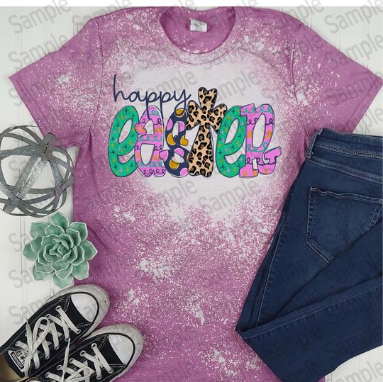 Discover Happy Easter Leopard Cross Shirt