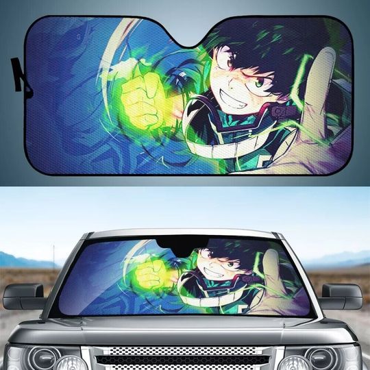Discover Hero Anime Izuku Car Sun Shade, Anime Car Accessories