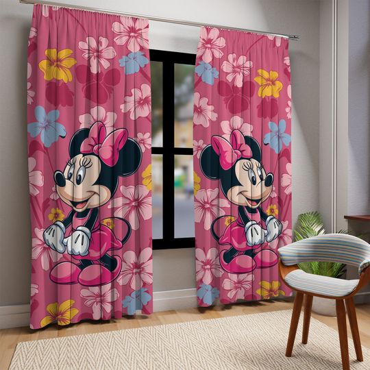 Discover Mini Mouse Curtains,Mini Mouse Baby Room,Colors Rugs,Animation Curtains