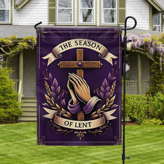 Discover Lent Season Easter Flag, Happy Easter Day Flag