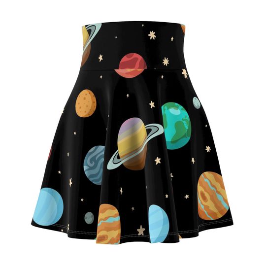 Discover Women's Skater Skirt (AOP) Planets of the Solar System