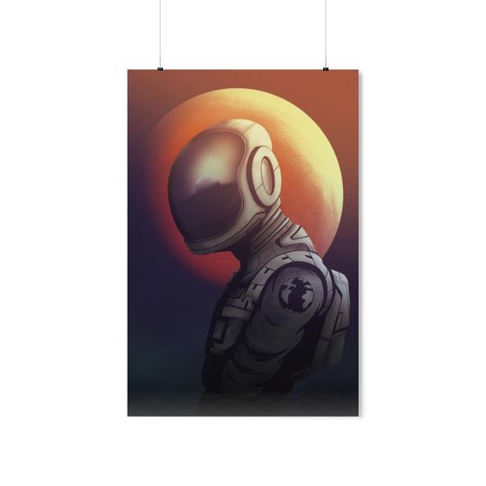 Discover Mars Astronaut Premium Matte Vertical Poster