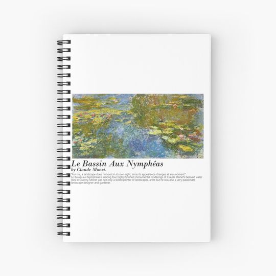Discover Le Bassin Aux Nymphéas by Claude Monet Spiral Notebook
