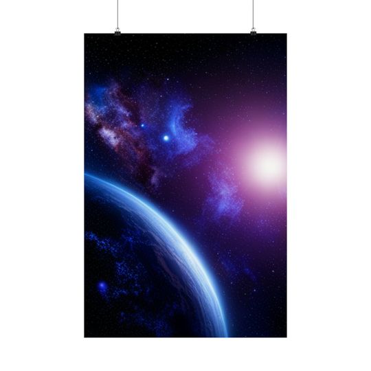Discover Outer Space Galaxy Premium Matte Vertical Poster