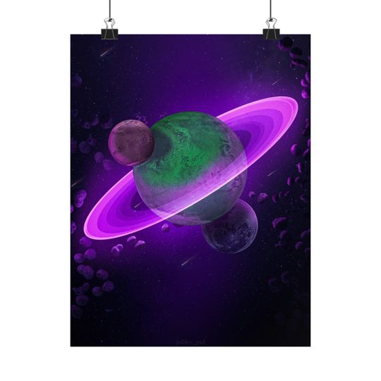 Discover Space Planet Premium Matte Vertical Poster