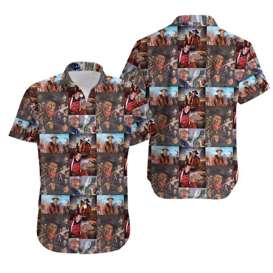 Discover John Wayne Poster Movie Hawaiian Shirt