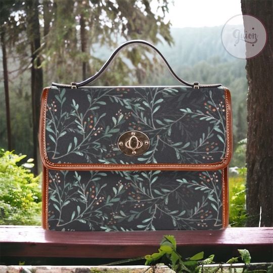 Discover Cottagecore dried flower Canvas Satchel bag, Cute herbalist crossed body purse