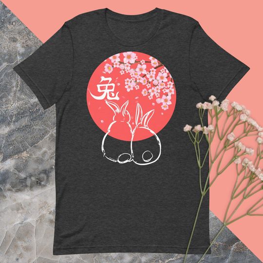 Discover Cherry Blossom Viewing Bunnies T-Shirt