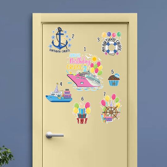 Discover Personalized Birthday Cruise Sticker, Custom Birthday Cruise Sticker