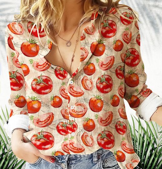 Discover Tomato Women/Men Casual Shirt, Tomato Casual Blouse