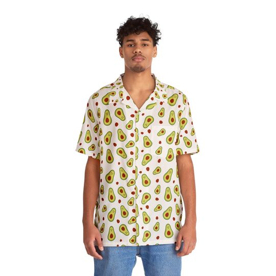 Discover Cute Avocado Men's Hawaiian Shirt, All over print shirt, Funny Avocado pattern