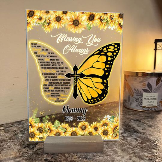 Discover Missing You Always And Forever In Our Hearts - Personalized Acrylic Plaque