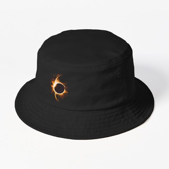 Discover Total Solar Eclipse Silhouette Bucket Hat