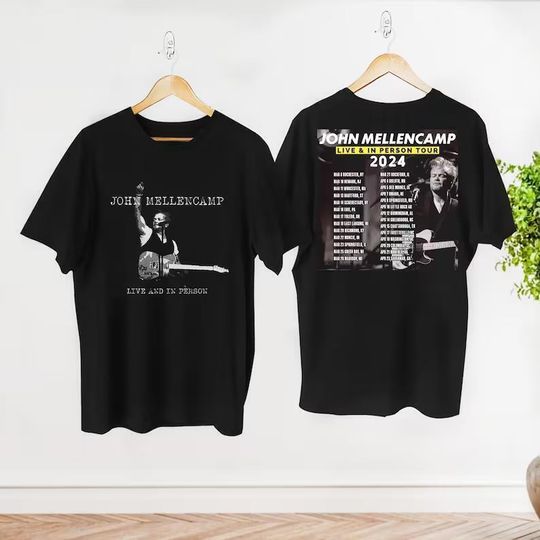 Discover 2024 John Mellencamp Live And In Person Tour T-shirt