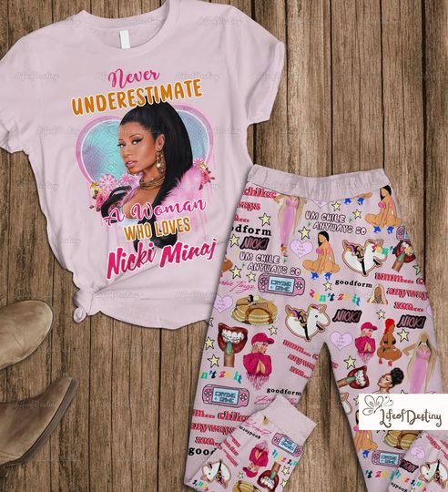 Discover Nicki Minaj Pajamas Set, Nicki Minaj Shirt, Pink Friday 2 Holiday Pajamas