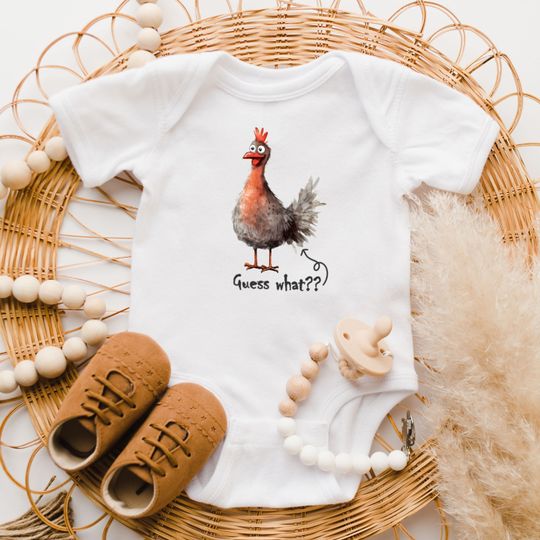 Discover Guess what, Chicken Butt Onesie, Funny baby bodysuit