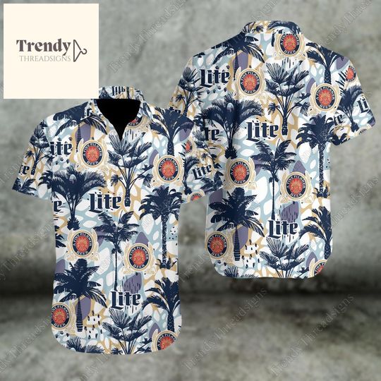 Discover Lite Beer Hawaiian Button-Up Shirt