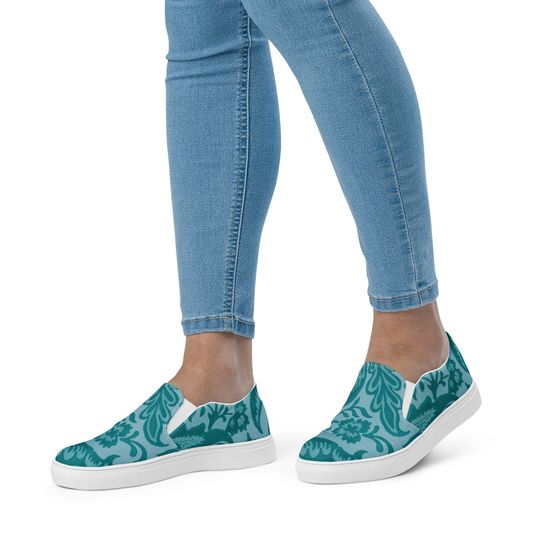 Discover William Morris Print Casual Slip On Shoes