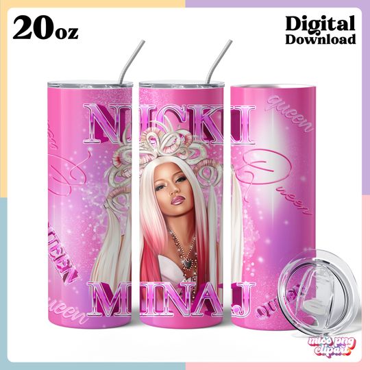 Discover Nicki Minaj Tumbler 20 oz Design for creating Queen Rap Skinny Tumbler