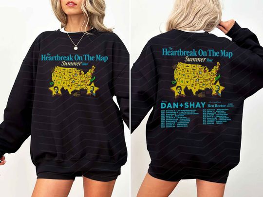 Discover Dan And Shay Tour Heartbreak On The Map 2024 Sweatshirt