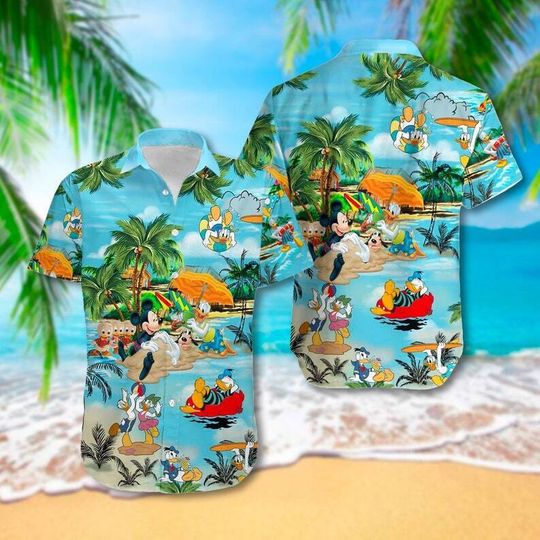 Discover Mouse And Friends 3D All Over Printed Hawaiian Shirt