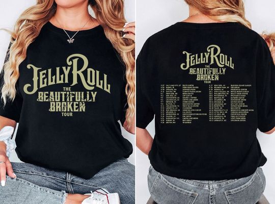 Discover Jelly Roll The Beautifully Broken Tour 2024 T-Shirt