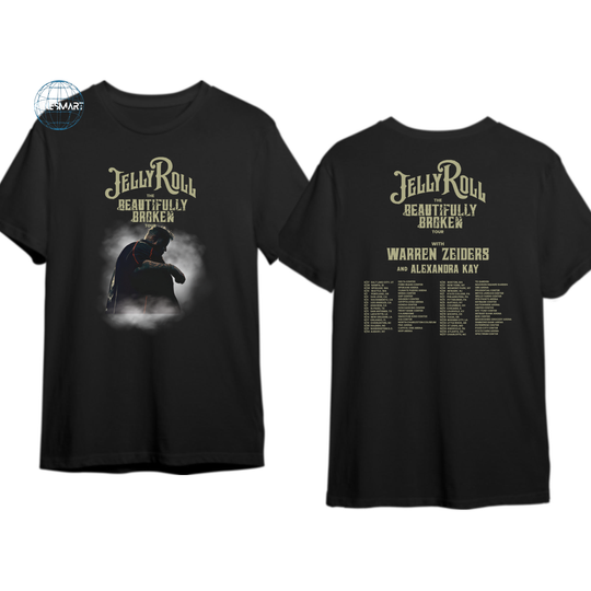 Discover Jelly Roll Shirt, Jelly Roll T-Shirt, The Beautifully Broken Tour 2024 T-Shirt
