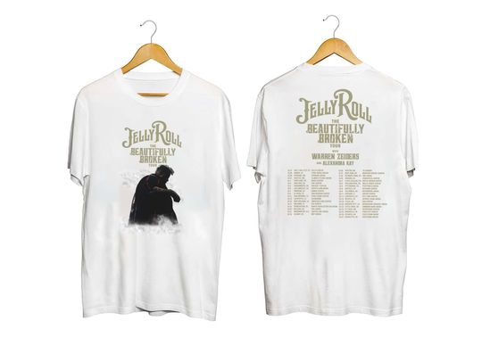 Discover Jelly Roll The Beautifully Broken Tour 2024 Shirt, Jelly Roll Fan Shirt