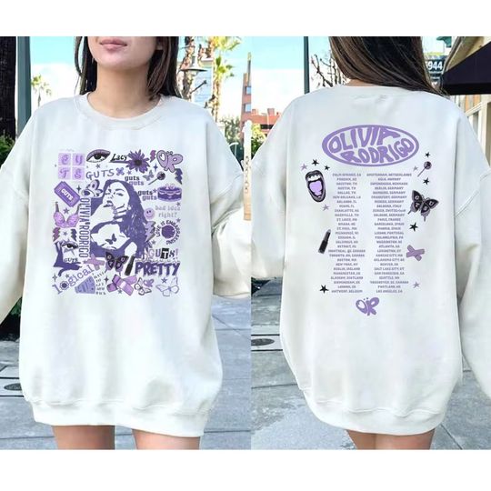 Discover T-Shirt Olivia Rodrigo GUTS Tour 2024 Music Sweatshirt