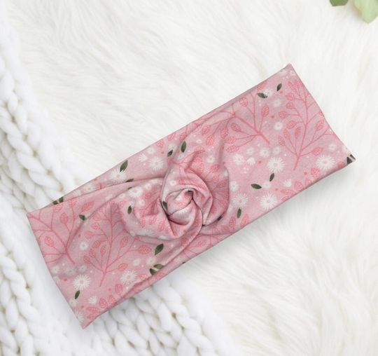 Discover Blush Pink Floral headband Cute Pattern Sport Headband