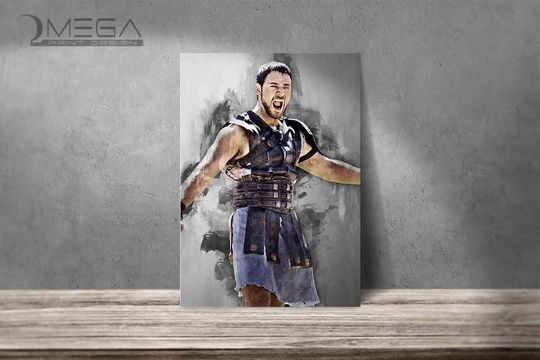 Discover Maximus poster Russell Crowe print Gladiator art print