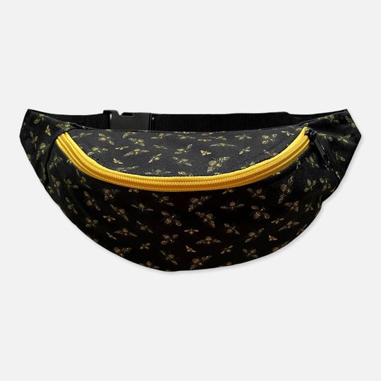 Discover Bees fanny pack for kids, Yellow and black bum bag
