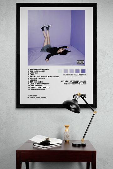 Discover Olivia Rodrigo Guts Poster, Olivia Rodrigo Guts album poster
