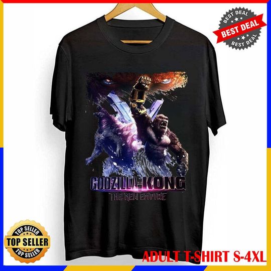 Discover Vintage god zilla X Kong The New Empire 2024 T-Shirt god zilla X Kong Shirt