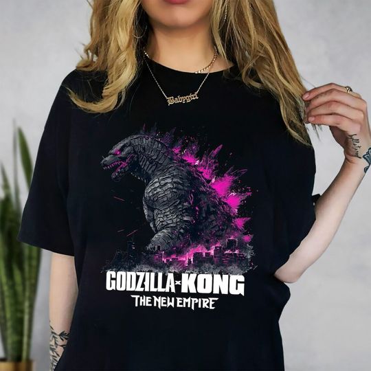 Discover god zilla X Kong The New Empire 2024 Shirt Funny Black Vintage Gift Men