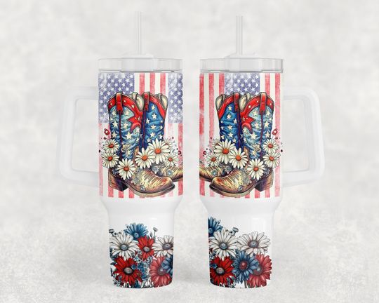 Discover American Boots 40oz Tumbler Wrap Tumbler