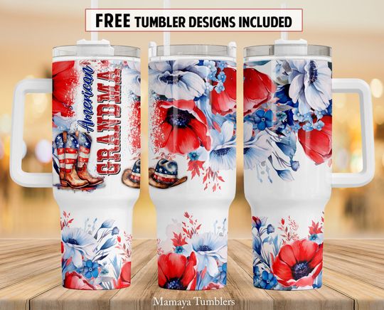 Discover American grandma 40oz Quencher tumbler
