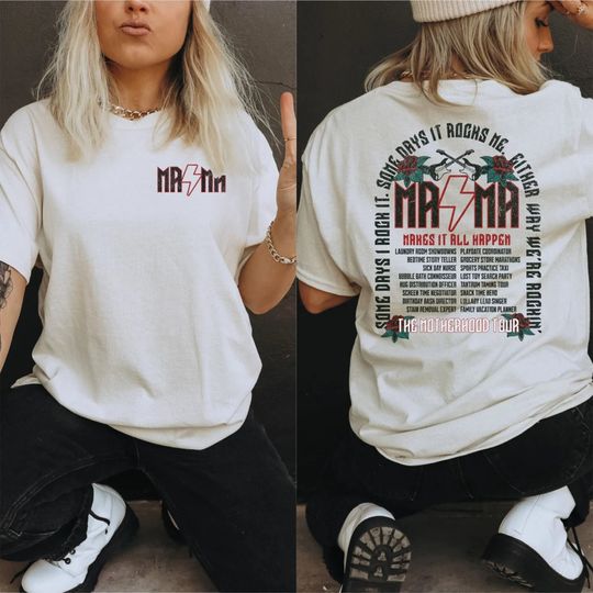 Discover Trendy Mama Rock Shirt, Mama Tour Shirt, Funny Motherhood Shirt