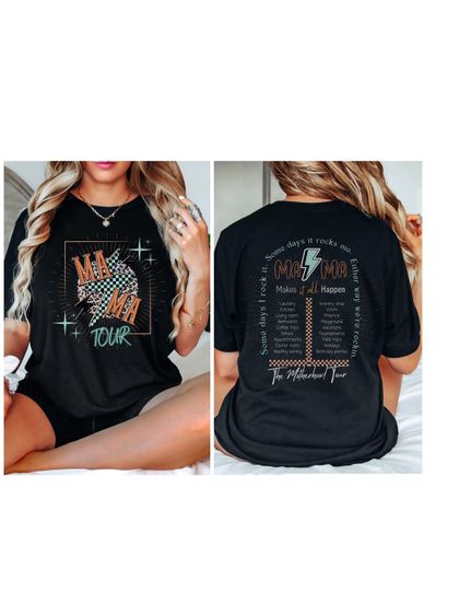 Discover mama rock tour Tshirt, mom life, rock n roll concert tee